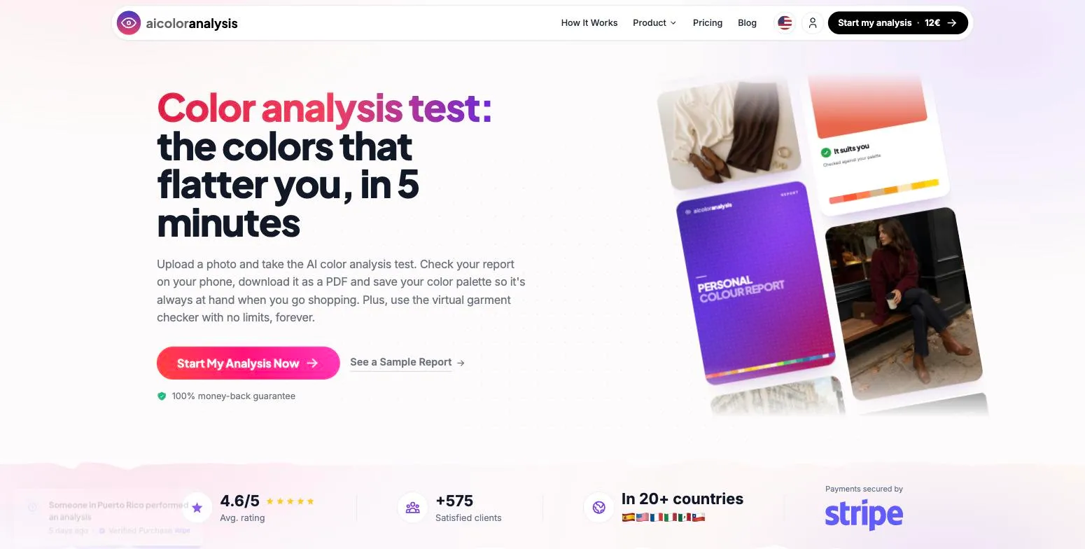 Screenshot of AI Color Analysis