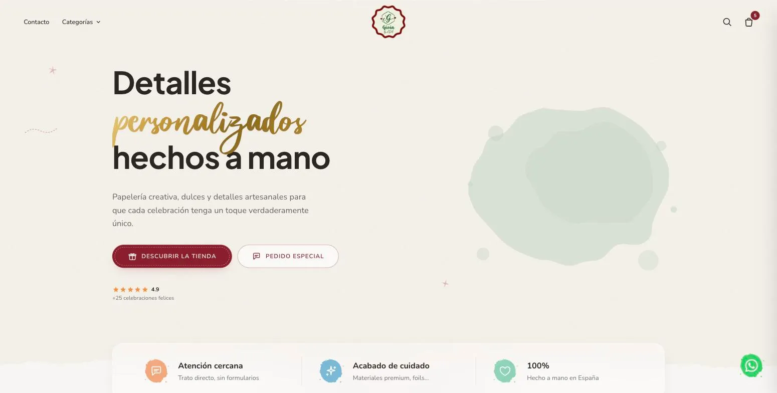 Screenshot of Gioia by LDA